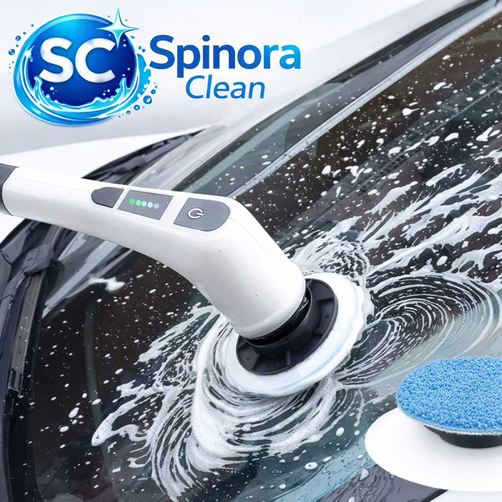 Spinora Electric Spin Scrubber - Clean Faster Without Bending